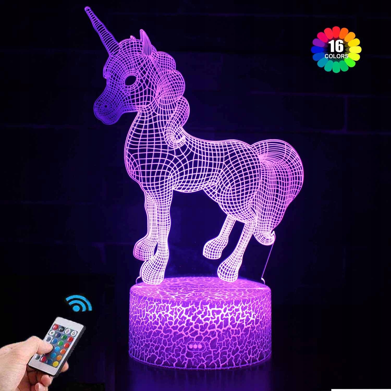 Einhorn Nachtlicht für Kinder 3D Licht Lampe