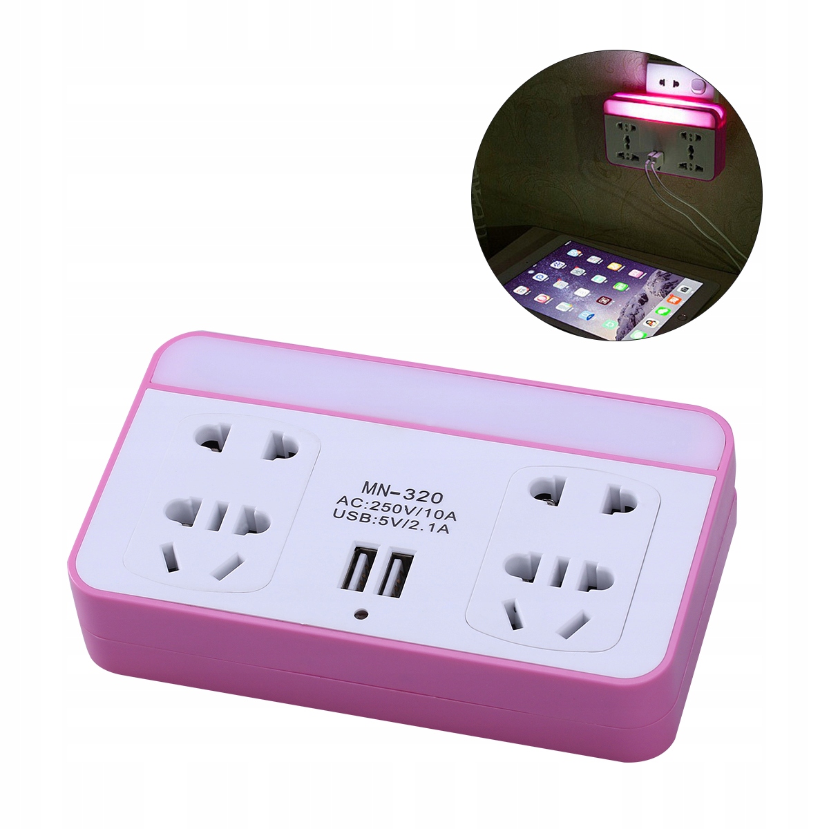 Nabíjačka na stenu s dvojitým nabíjaním USB do zásuvky
