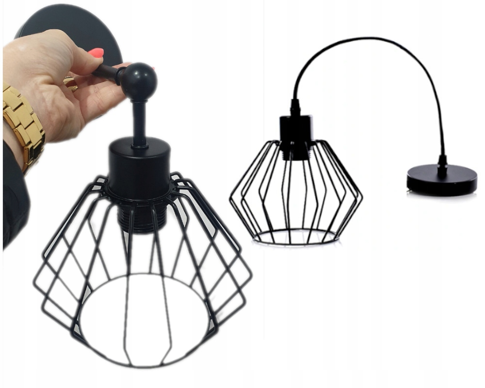 Vnútorná lampa Diamantový drôtený loft Vintage
