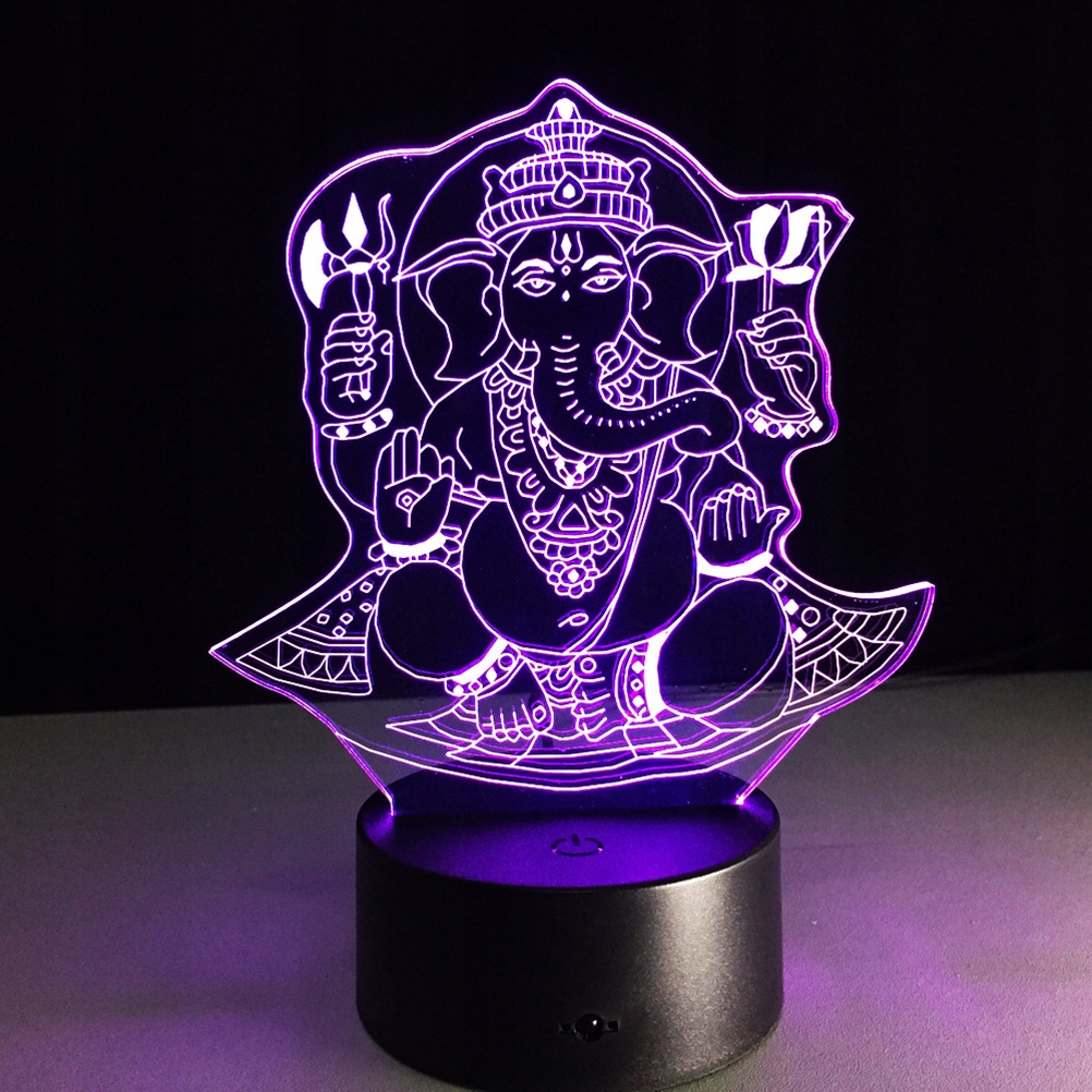 3D vizualizácia nočnej lampy God of Wealth Illu
