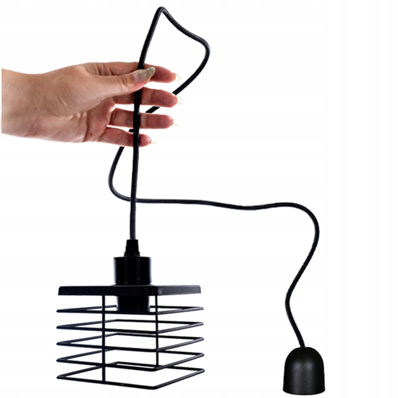 Nočná lampa do spálne. Závesný stropný štvorec