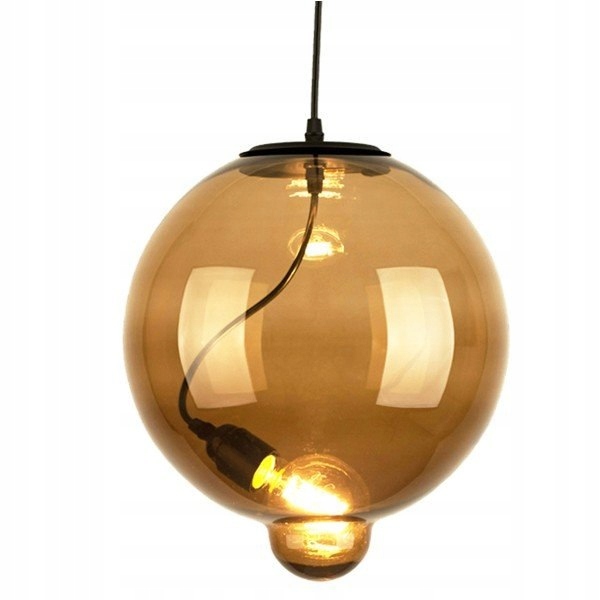 Moderná sklenená lampa Glass Bubble - káva Altavol