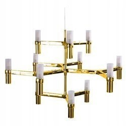 Závesná lampa SVIEČKY-12A zlatá 75 cm