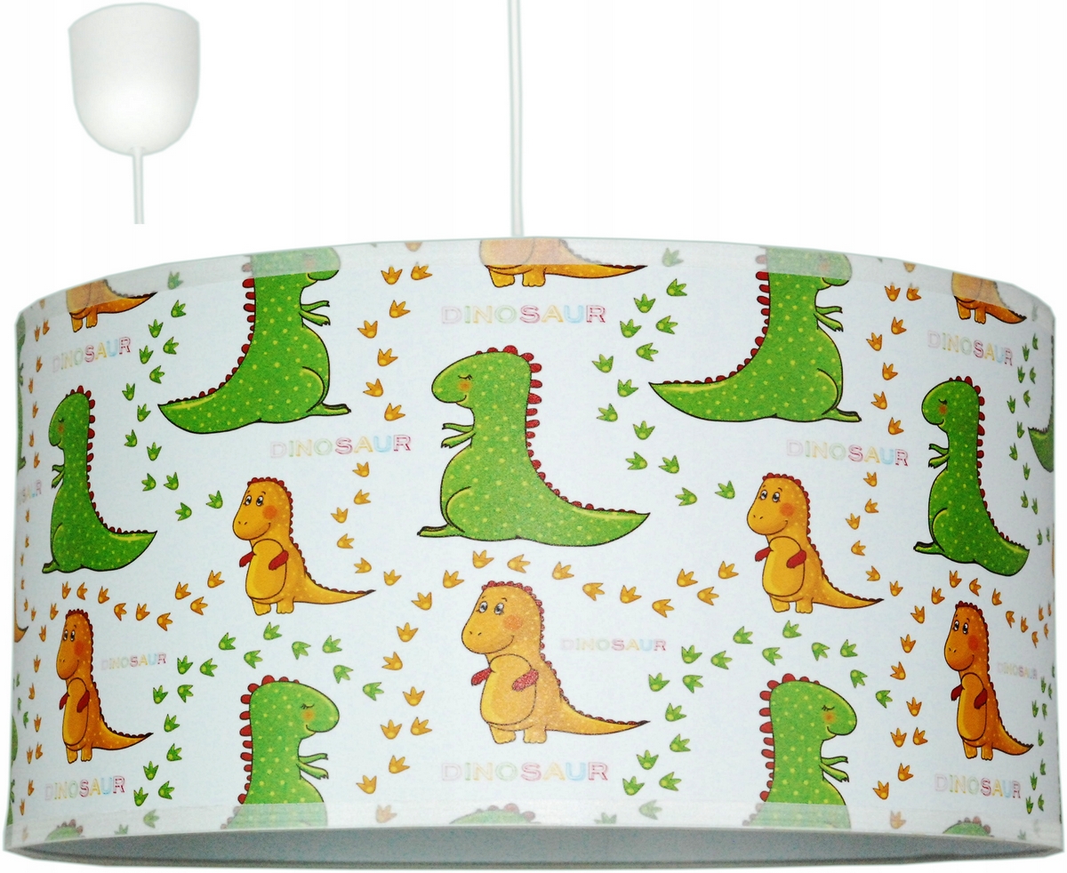 Moderná lampa pre deti. Tienidlo vzor DINO