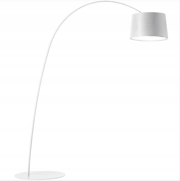 Stojacia lampa CLEO biela - uhlíkové vlákno, kov