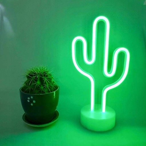 Neónová lampa Cactus Nočná lampa pre deti