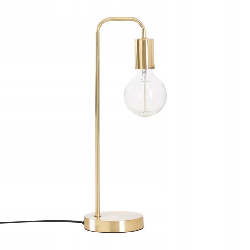 Stolová lampa nočná zlatá ozdobná kovová 45 cm