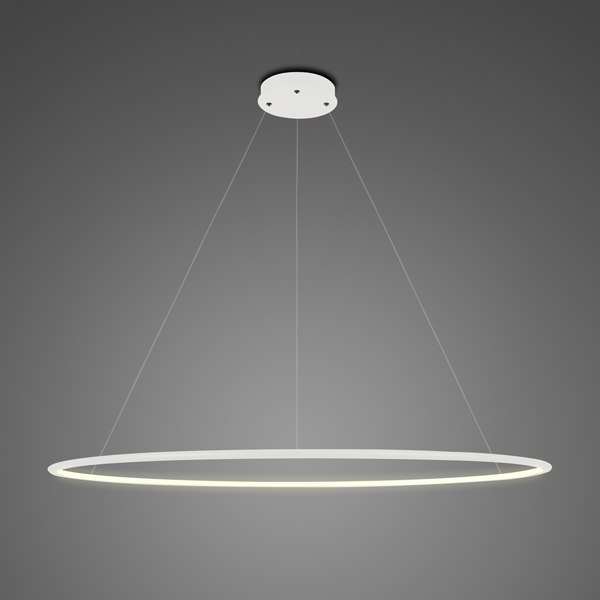 Závesné svietidlo LED Kruhy č.1 Φ150 cm v bielej farbe 3k