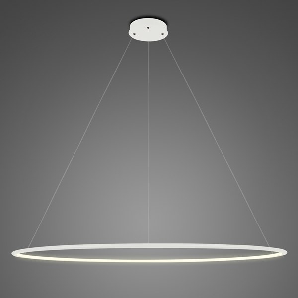 Závesné svietidlo LED Circles č.1 Φ150 cm v bielej farbe 4k