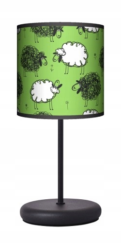 Čierna ovčia stolová lampa, nočná lampa pre deti