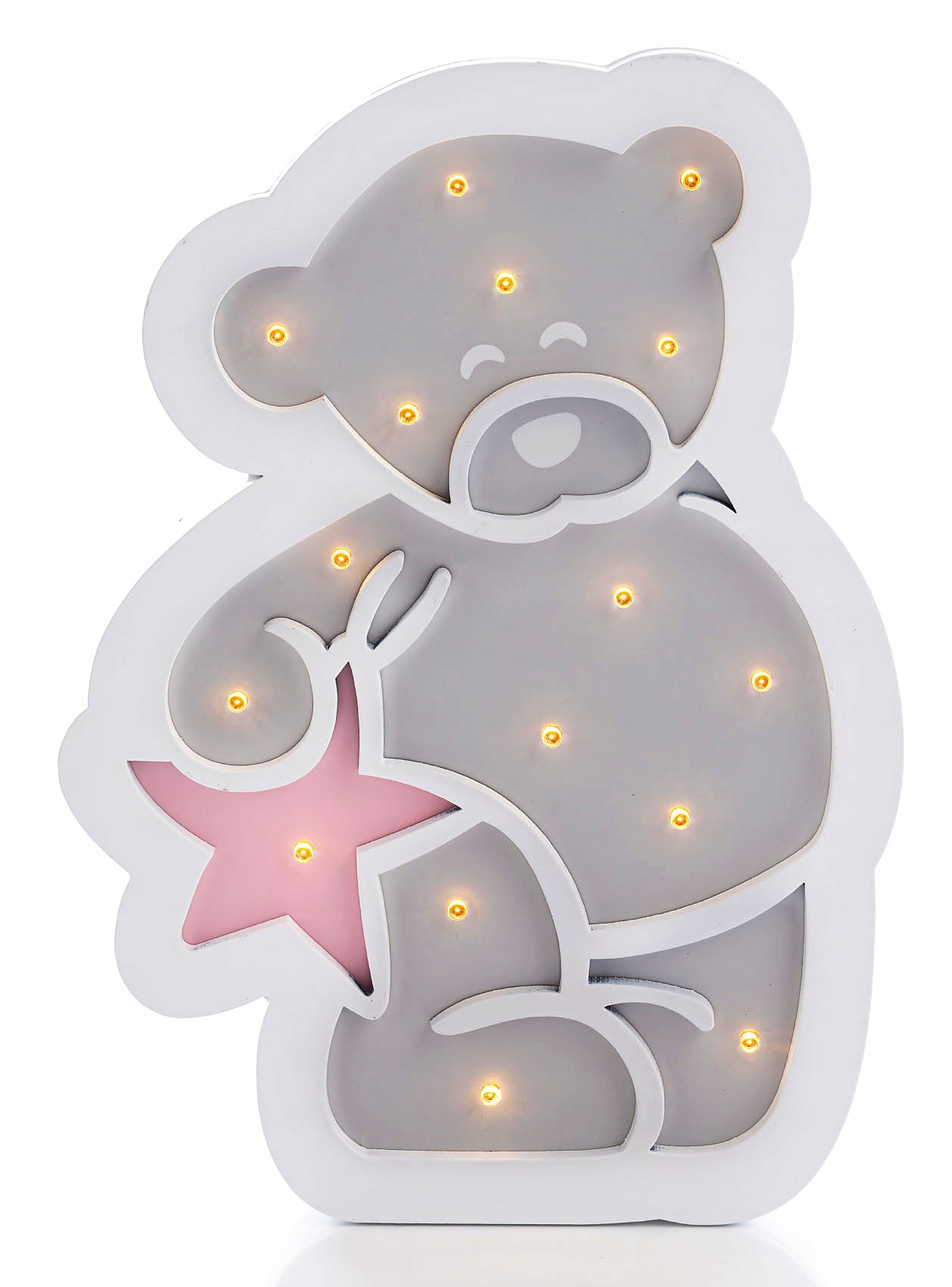 DREVENÝ Medvedík HappyHippo NIGHT LIGHT