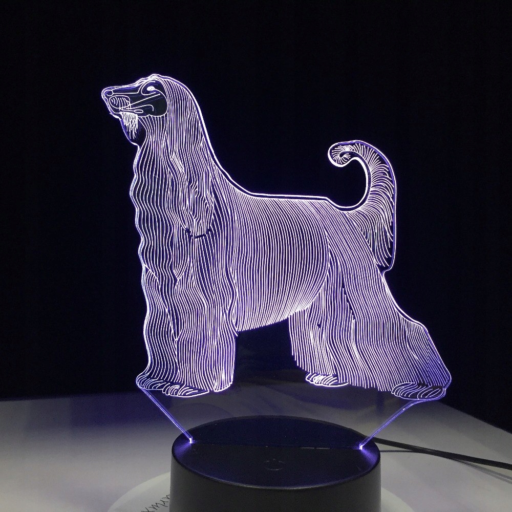 Nočná lampa 3D AFGANICKÁ TABUĽKA 7 farieb Ps