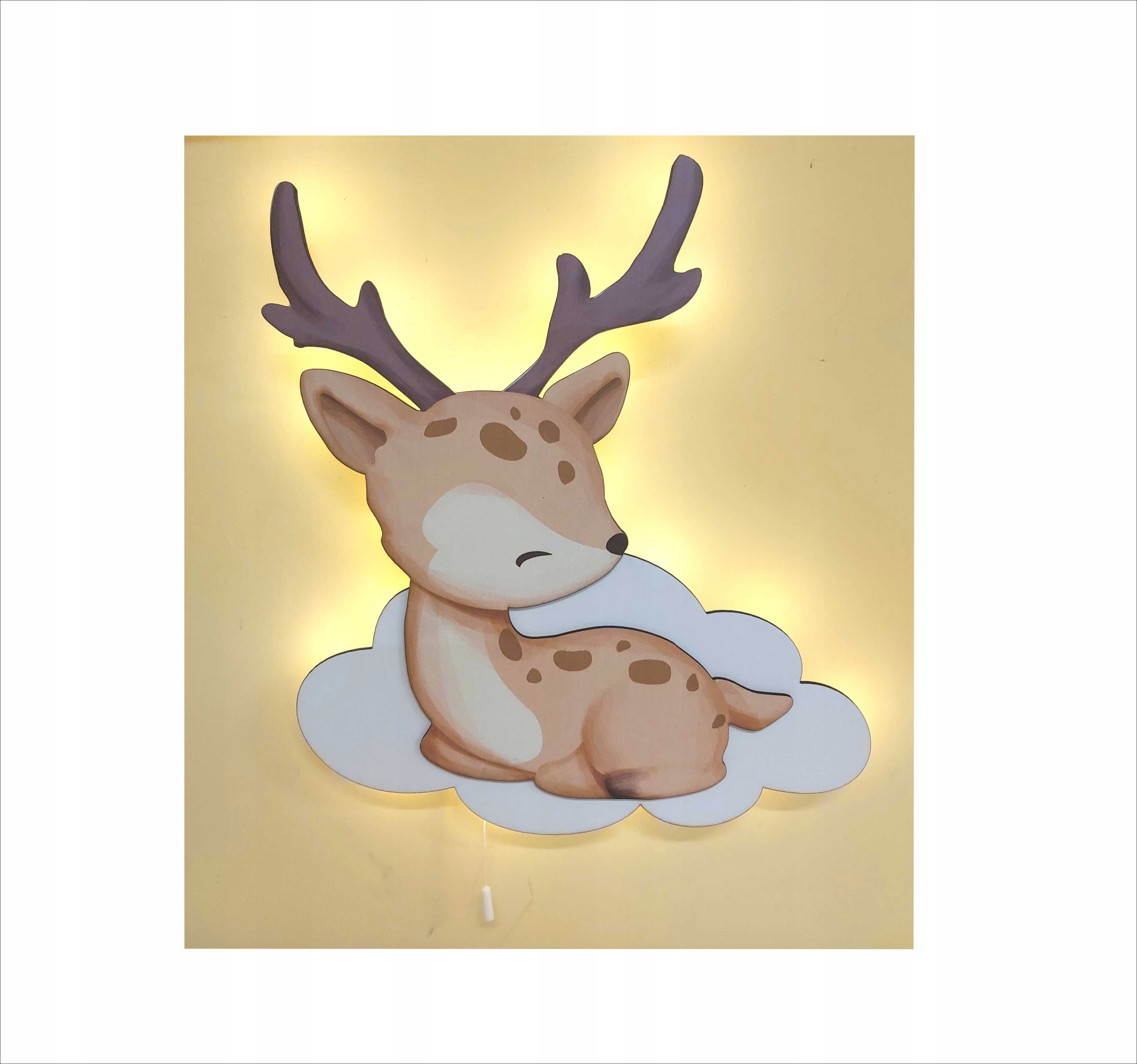 Detská nočná lampa oblak jeleň jeleň