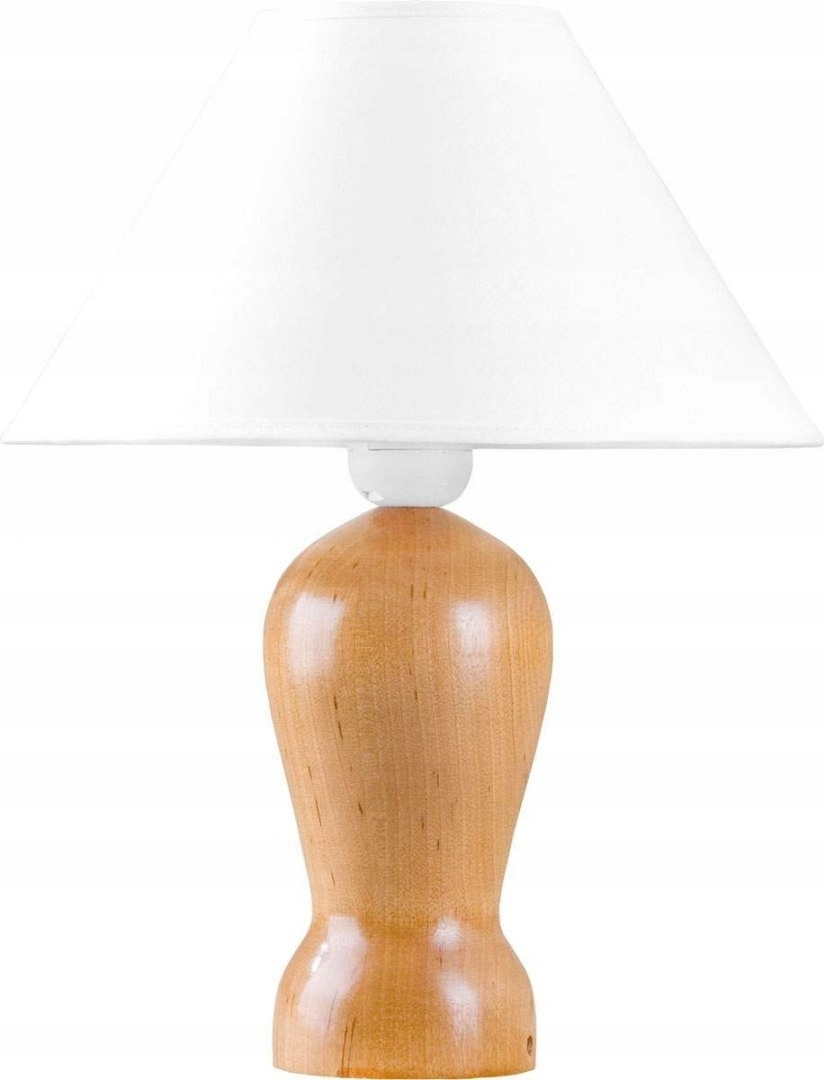 Vintage retro drevená stolová lampa Cassia