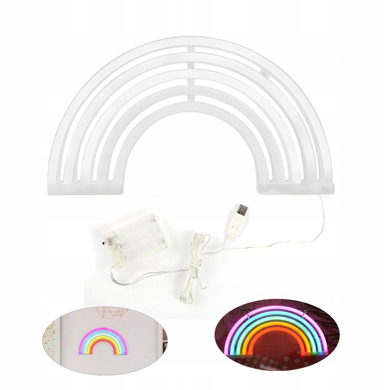 Nástenné dekorácie do spálne Rainbow Night Light