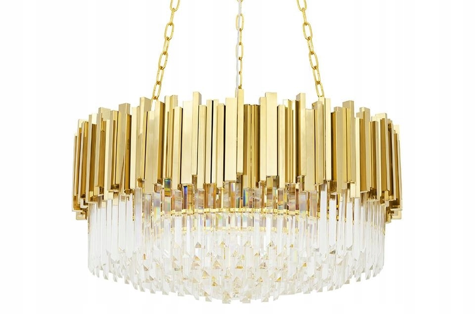 Závesné svietidlo IMPERIAL GOLD 80 - oceľ, krištáľ