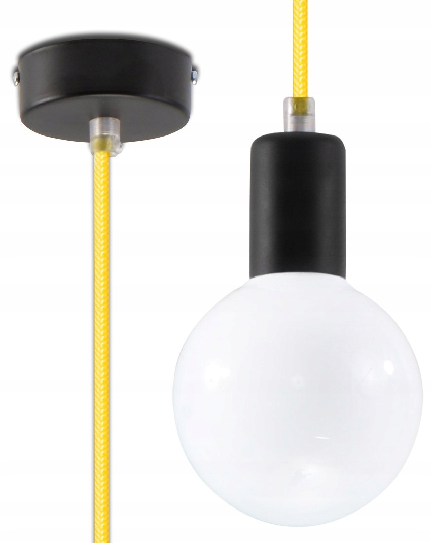 Žltá závesná lampa EDISON