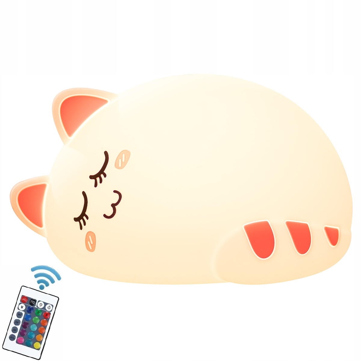 USB nočná lampa Kitty USB s REMOTE CONTROL pre deti