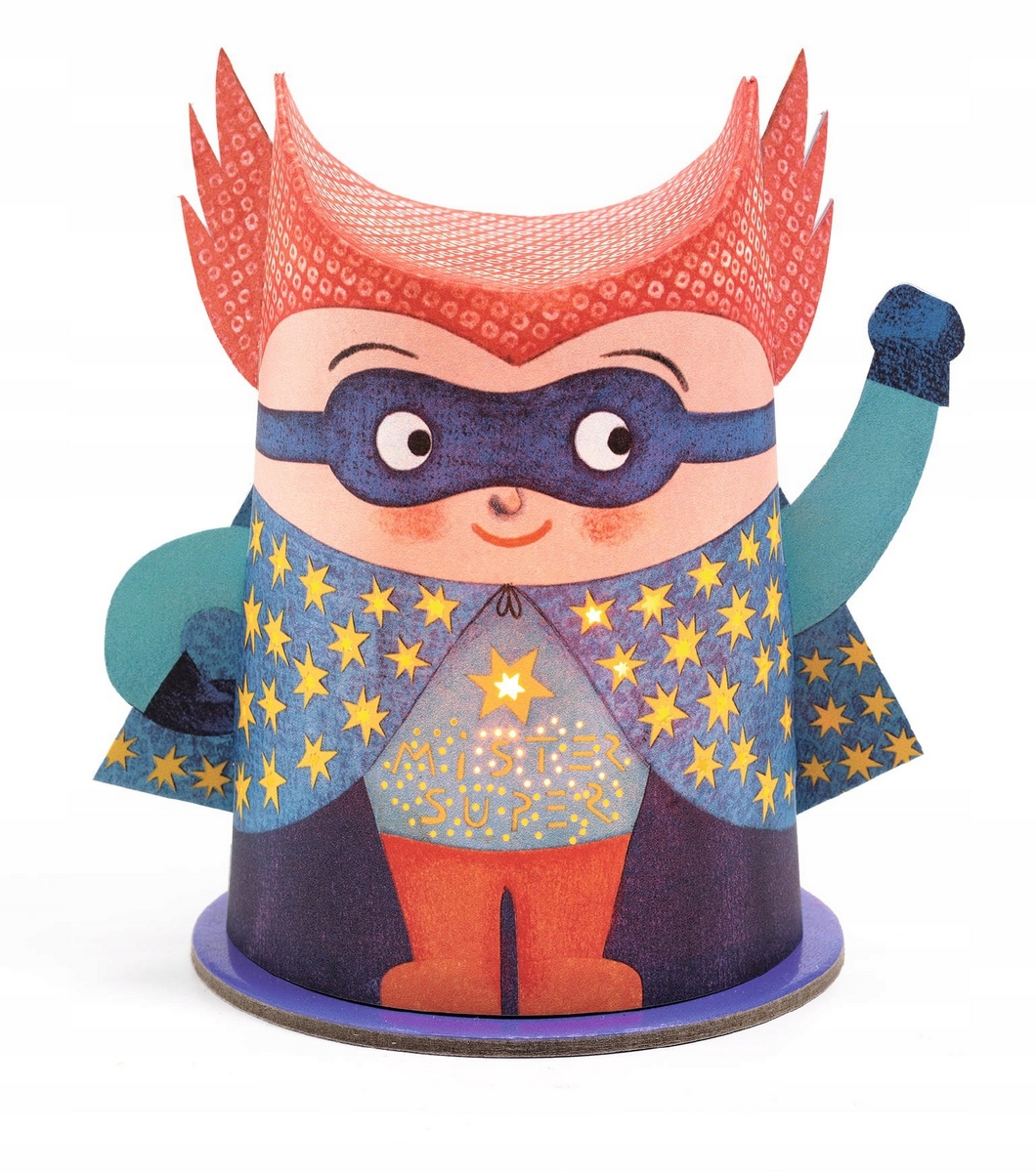 Djeco - Papierové nočné svietidlo SUPER HERO