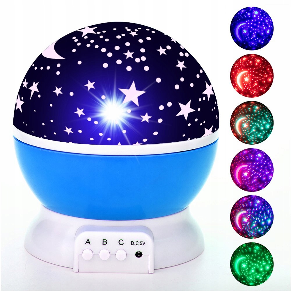 NIGHT LIGHT Rotujúci projektor Sky Stars