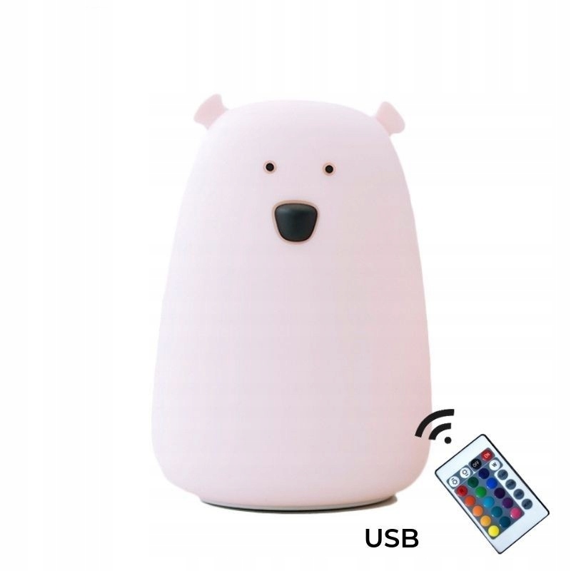 Silikónová lampa Medveď s diaľkovým ovládaním