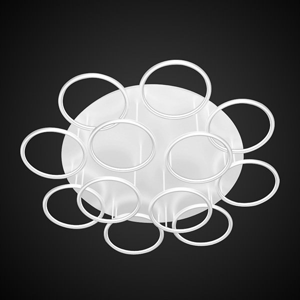 Altavola Design: stropné LED svietidlo Circles, 12 palcov, biele