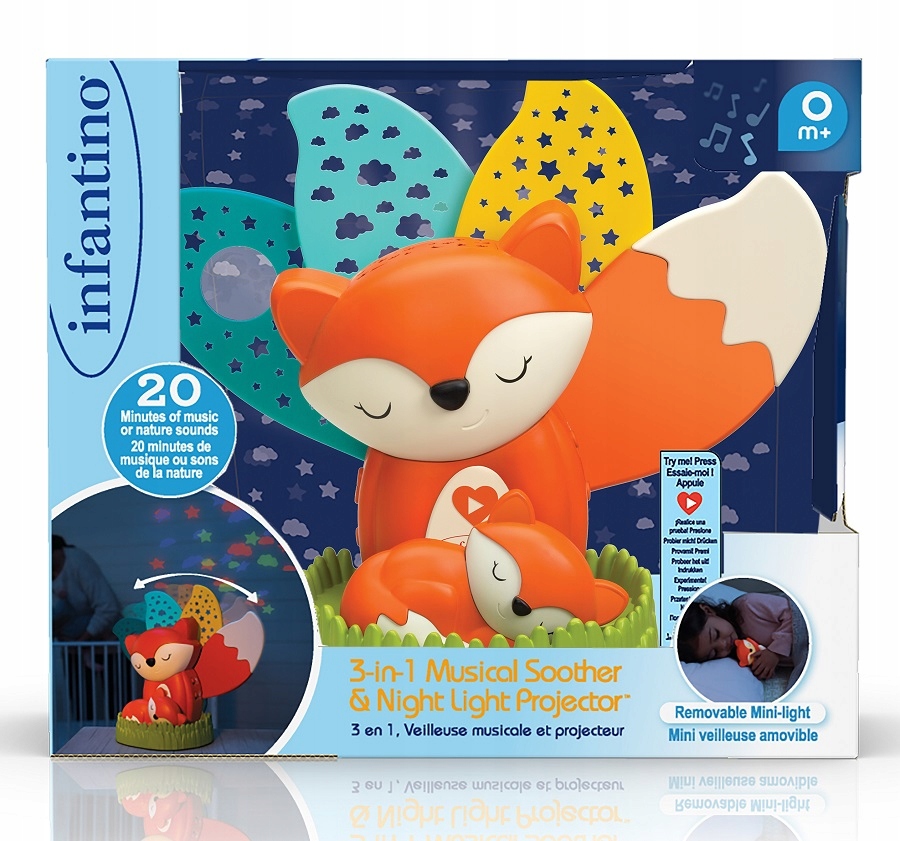 Infantino Nočný lampový projektor FOX 3v1 POPIS!