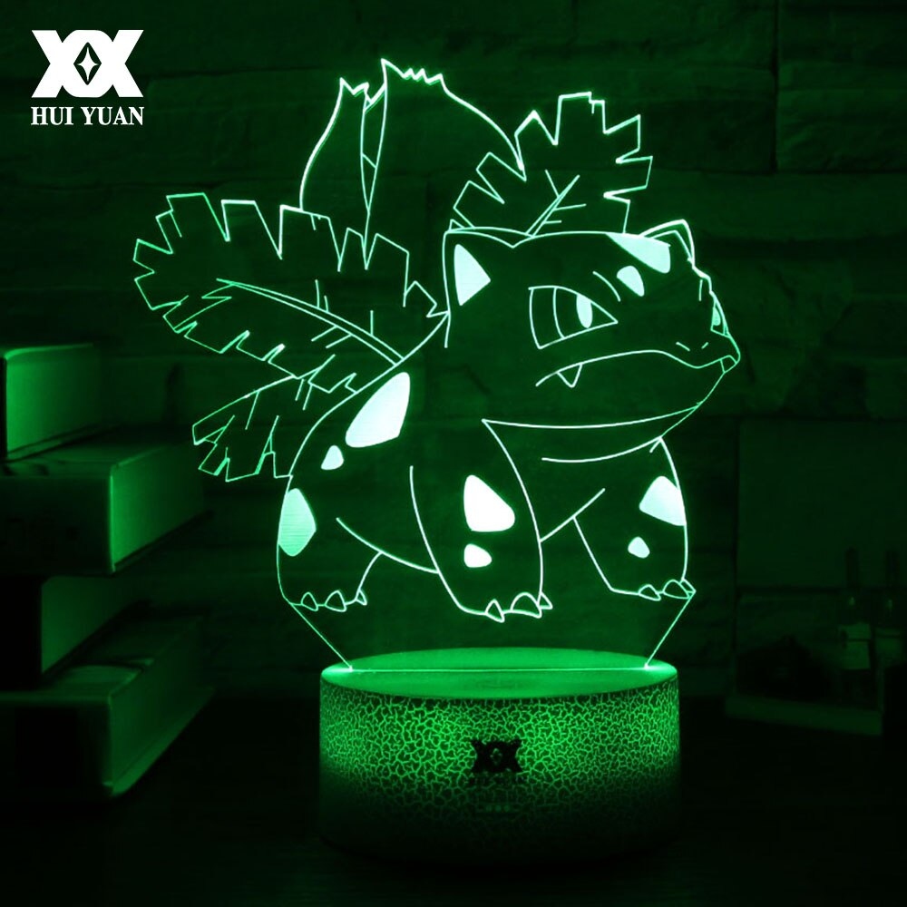 Nočná lampa 3D Pokémon Ivysaur Pokemon GO