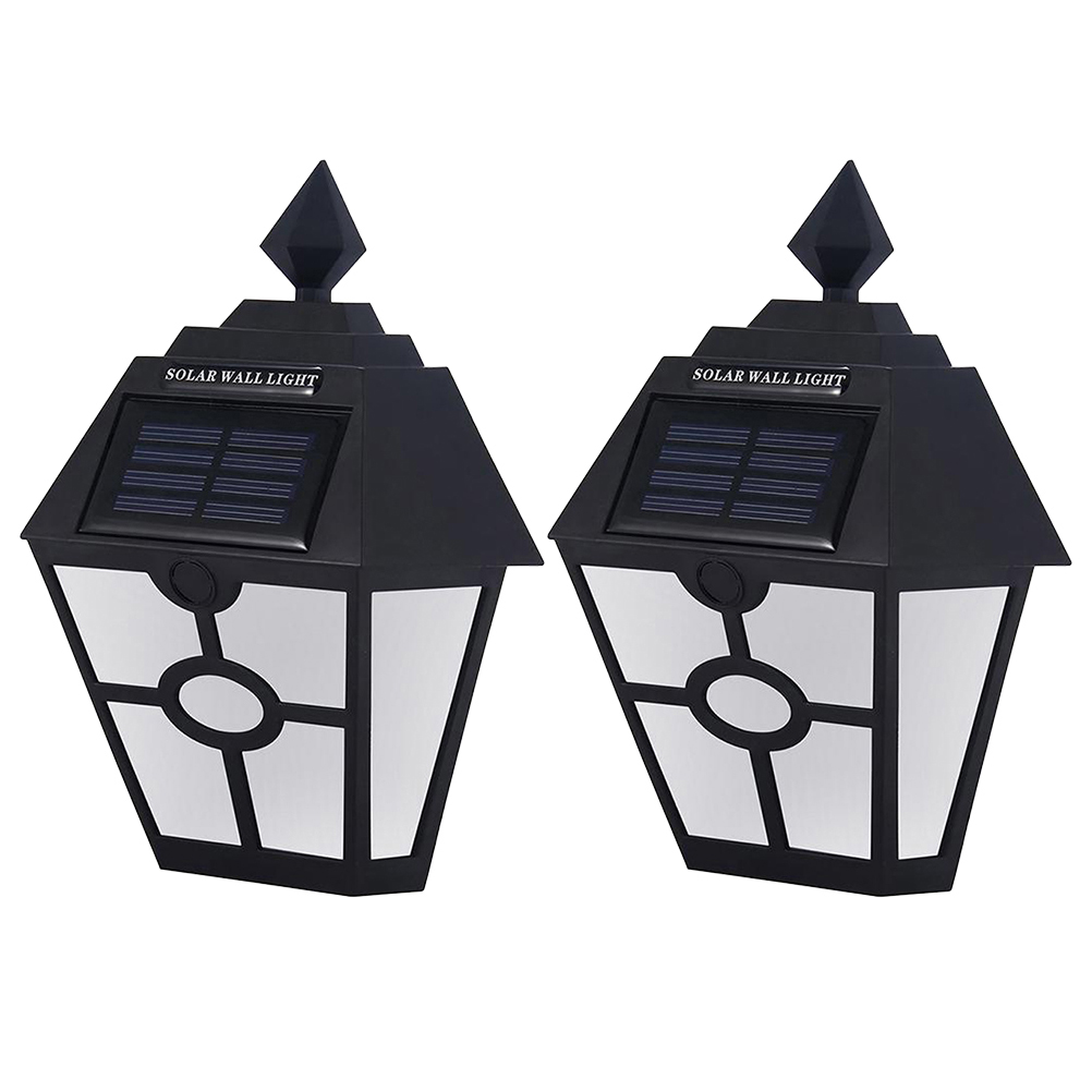 2ks Šesťhranná nástenná lampa solárne napájaná Ze