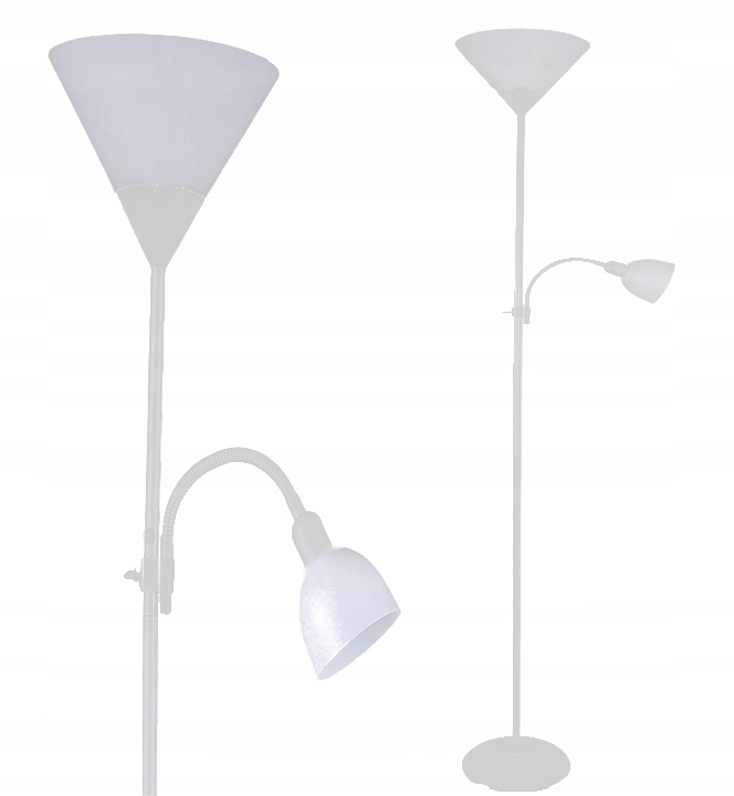 Stojaca stojaca lampa + lampa na čítanie 2v1